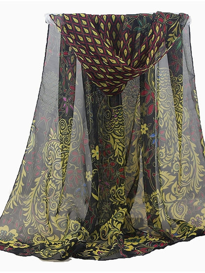 Women's Scarves Gift Daily Holiday Chiffon Vacation Classical Casual Dancing Casual 1 PC - LuckyFash™