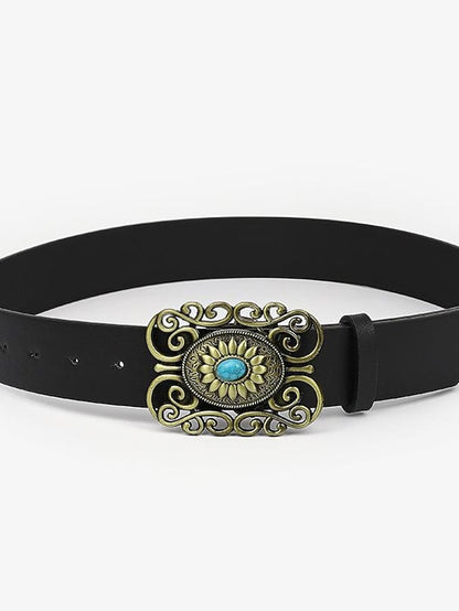 Women's PU Buckle Belt PU Leather Metal Bucke Engraved Classic Wedding Party 1138-7 1138-5 1138 1138-1 - LuckyFash™
