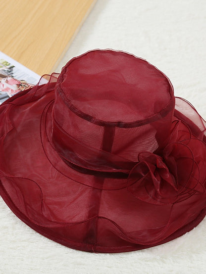 Women's Hat Bucket Hat Sun Hat Black Blue Purple Party Outdoor Dailywear Floral Floral Portable Windproof Comfort - LuckyFash™