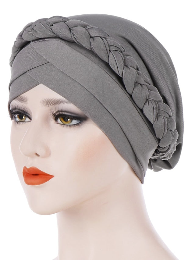 Muslim Women Inner Caps Braid Hijab Cap Comfort Fashion Turban Hat Colorful Cross Shape Chemo Hats Head Wearing Turbante - LuckyFash™