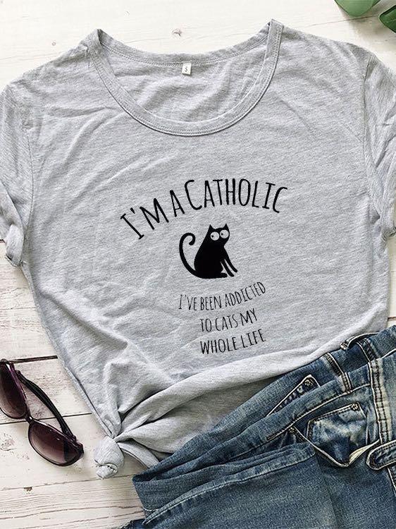 I'M A CATHOLIC Print Stylish T-Shirt - LuckyFash™
