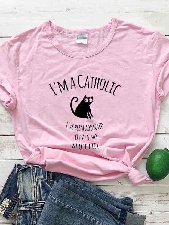 I'M A CATHOLIC Print Stylish T-Shirt - LuckyFash™