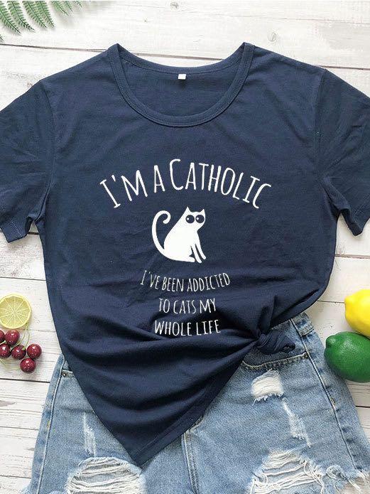I'M A CATHOLIC Print Stylish T-Shirt - LuckyFash™