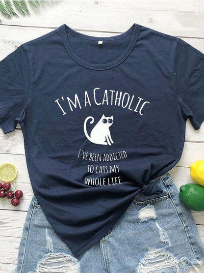 I'M A CATHOLIC Print Stylish T-Shirt - LuckyFash™