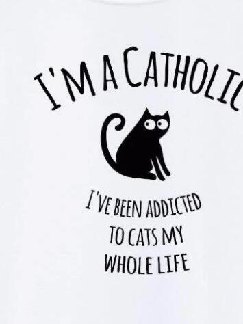 I'M A CATHOLIC Print Stylish T-Shirt - LuckyFash™