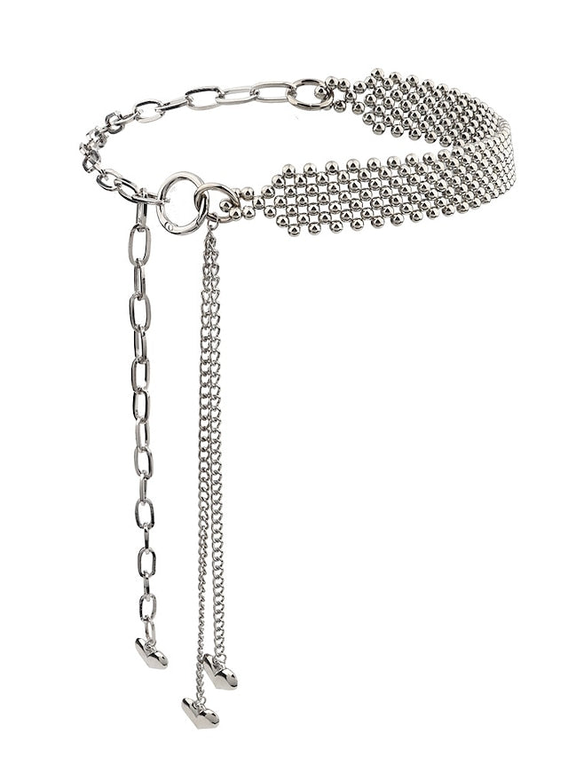 Women's Chain Belt Metal Chain Metal Bucke Charm Pendent Cowboy Casual Party Daily Silver - LuckyFash™