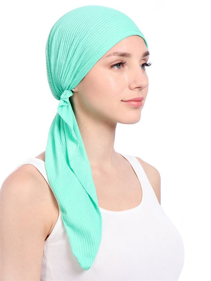 New Elastic Cotton Solid Color Wrap Head Scarf Hats Muslim Turban Bonnet For Women Inner Hijab Hat Fashion Female Turbantes Caps - LuckyFash™