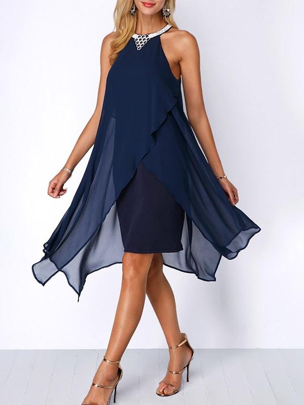 INS Elegant Lady Mesh Sleeveless Dress - LuckyFash™