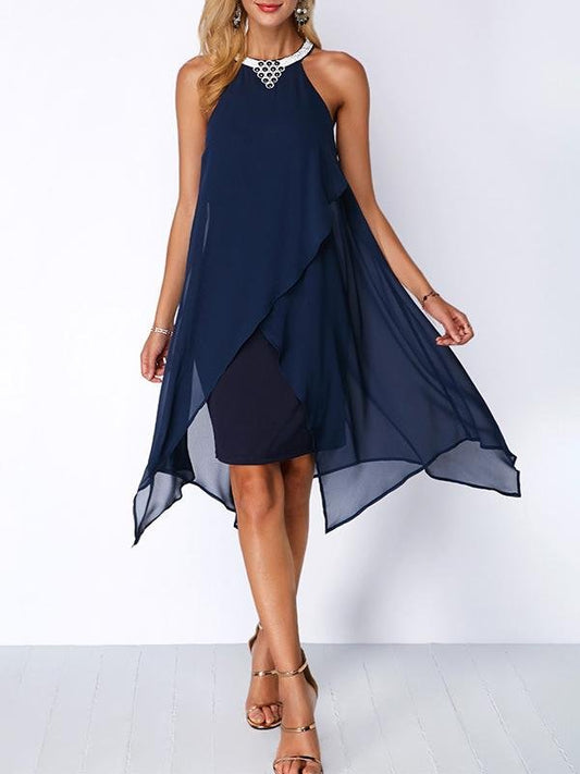 INS Elegant Lady Mesh Sleeveless Dress - LuckyFash™