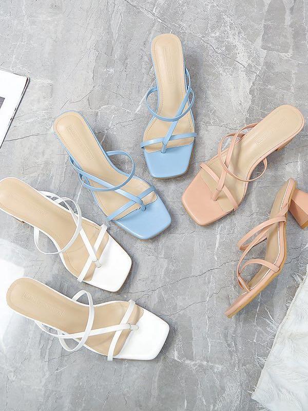 INS Mule Be Back Strappy Block Heeled Mules - LuckyFash™