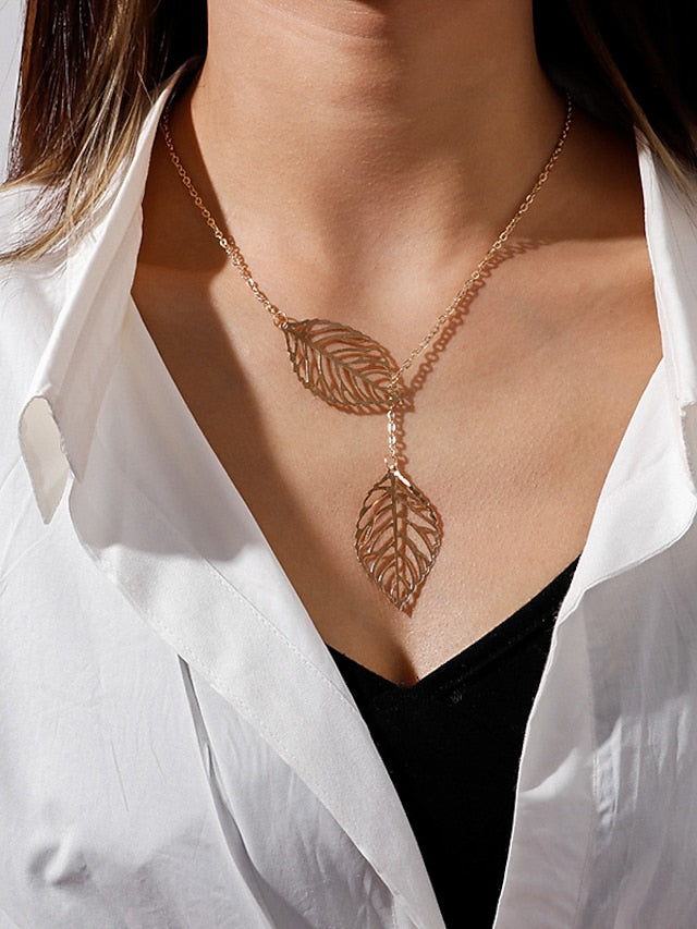 Women's necklace Chic & Modern Street Leaf Necklaces - LuckyFash™