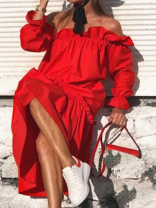 Irregular One-shoulder Dress - LuckyFash™