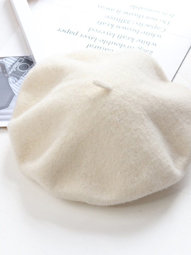 Women's Hat Beret Hat Winter Hats Green Black Purple Outdoor Street Dailywear Knit Pure Color Comfort Warm Breathable - LuckyFash™