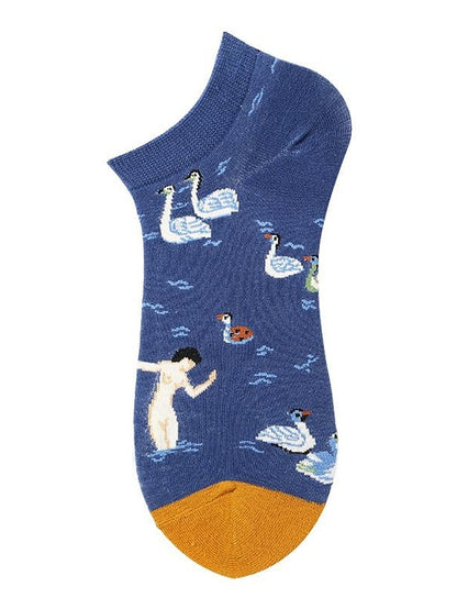 Women's Anckle Socks Low Cut Socks Outdoor Office Work Animal Patterned Spandex Nylon Cotton Basic Casual Classic 1 Pair - LuckyFash™