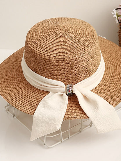Women's Sun Hat Straw Hat Holiday Straw Vacation Casual Nordic Style Breathability Outdoor Comfortable 1 pcs - LuckyFash™