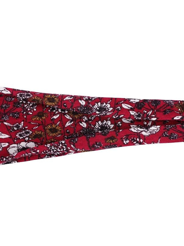 europe and the united states cross-border fashion sports hairband yoga bundle sweat-absorbing headband new ladies wide-brimmed printed headwear - LuckyFash™