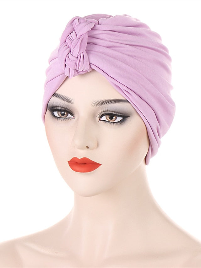 Fashion Inner Hijab Cap Black White Navy Colors Turban Hat Female Bandana Headband Women's Hair Cover Cap Ladies Head Wraps Muslim Headscarf Bonnet - LuckyFash™