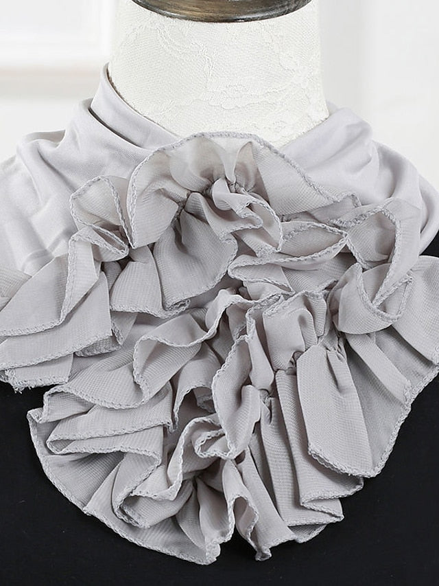 Floral Chiffon Neck Guard False Collar Hedging Scarf Summer Autumn Women Protect Cervical Elastic Bib Headneck - LuckyFash™