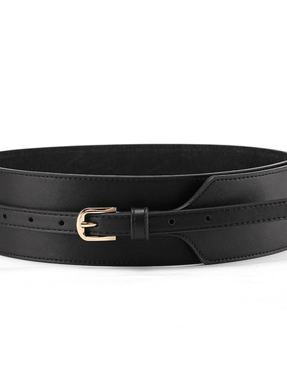 Women's Wide Belt Party Wedding Street Daily Black Red Belt Pure Color Brown Fall Winter Spring Summer - LuckyFash™