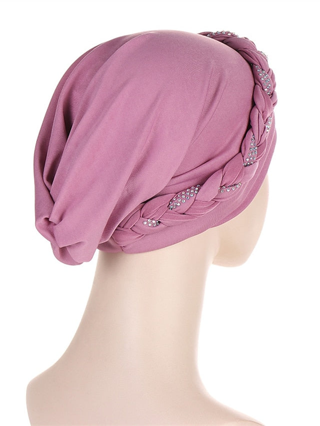 Comfortable Turban Cap for Women Soft Stretch Braid Muslim Hats Female Inner Hijab Caps Indian Bonnet Wrap Head Scarf - LuckyFash™