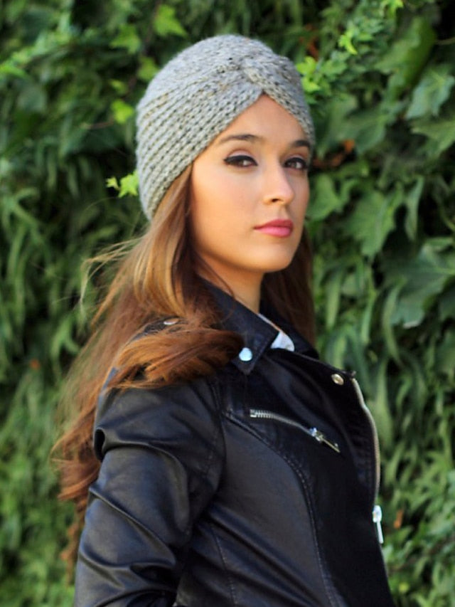 Muslim Inner Hijab Caps Bohemia Turban Cross Wrap Head Indian Hat Knitting Hijab Bonnet Turbante Cap for Women Wear - LuckyFash™