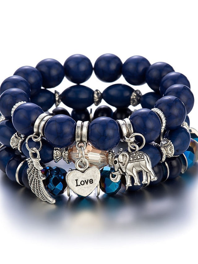 Women's Bracelets Artistic Party Color Block Bracelets & Bangles / Beige / White / Red / Blue / Fall - LuckyFash™