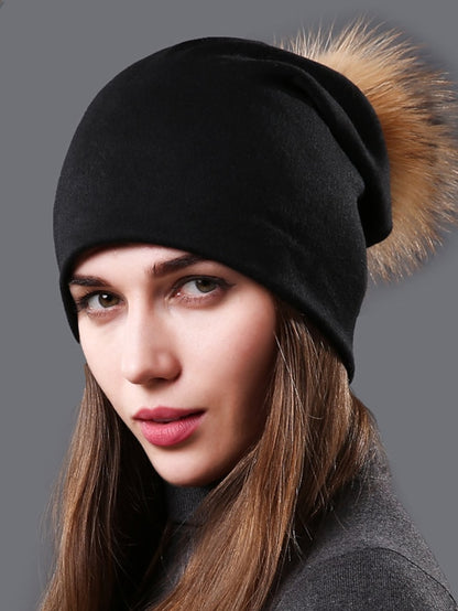 Women's Hat Beanie / Slouchy Black Light Gray Dark Gray Outdoor Home Daily Knit Pure Color Windproof Comfort Warm - LuckyFash™