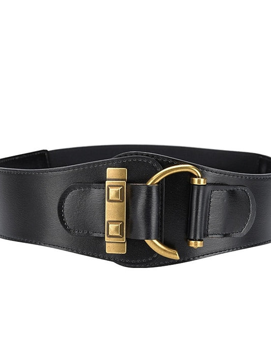 Women's Belt Faux Leather Black Pink Light Brown Khaki Red Wide Belt Outdoor Street Dailywear Holiday Pure Color / Spring / Summer / Fall / Winter - LuckyFash™