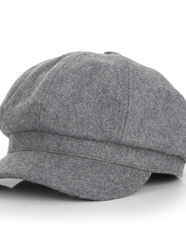 Women's Hat Beret Hat Black Gray Street Daily Pure Color Pure Color Warm - LuckyFash™