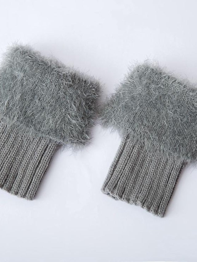 Leg Warmers Boot Cuffs Work Daily Solid Color Acrylic Fibers Basic Classic Warm 1 Pair for Women - LuckyFash™
