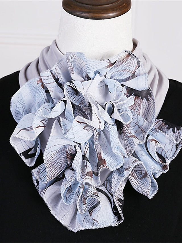 New Trendy Women Scarf Floral Collar Scarf Big Flower Neckerchief Ring Neck Scarves Fashion Bandana Head Hijab For Ladies - LuckyFash™