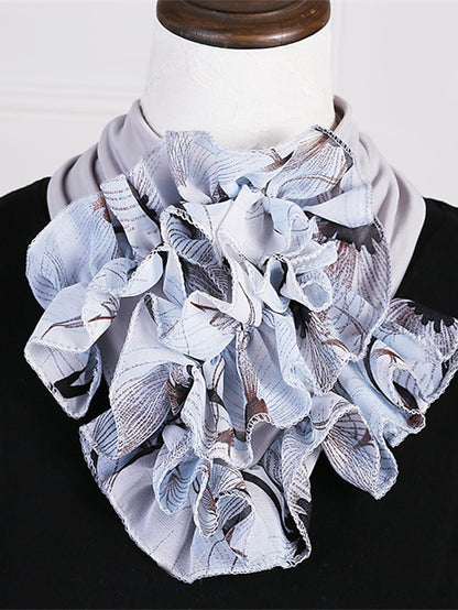 New Trendy Women Scarf Floral Collar Scarf Big Flower Neckerchief Ring Neck Scarves Fashion Bandana Head Hijab For Ladies - LuckyFash™