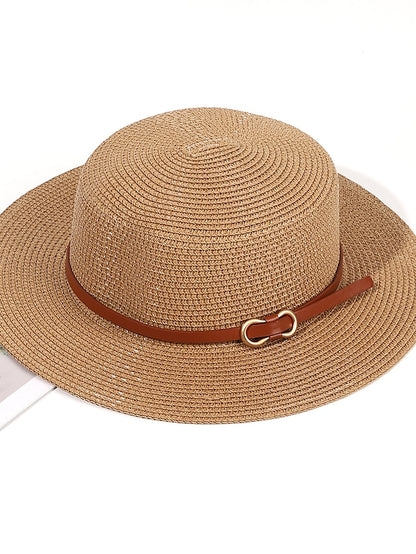 Women's Sun Hat Straw Hat Holiday Straw Vacation Casual Beach Sunscreen Breathability Comfortable 1 pcs - LuckyFash™