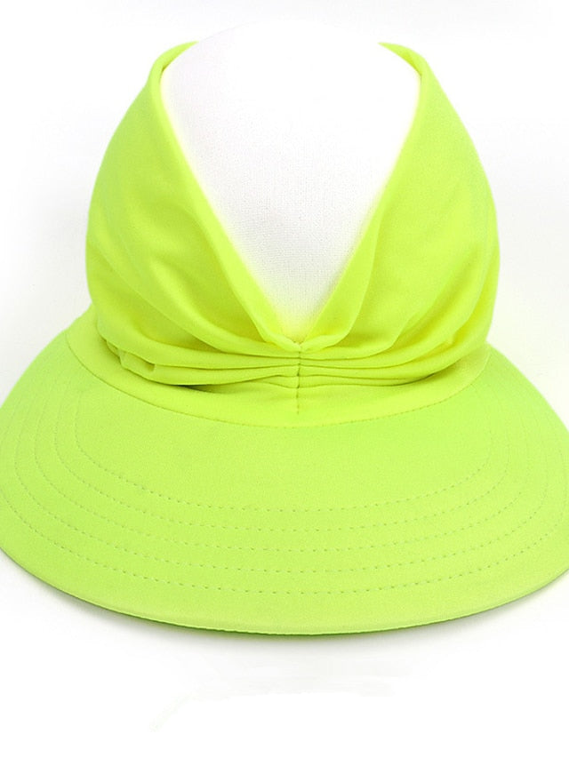 Women's Sun Hat Floppy Hat Outdoor Daily Crystal / Rhinestone Solid / Plain Color Polyester Boho Casual Casual / Daily 1 pcs - LuckyFash™