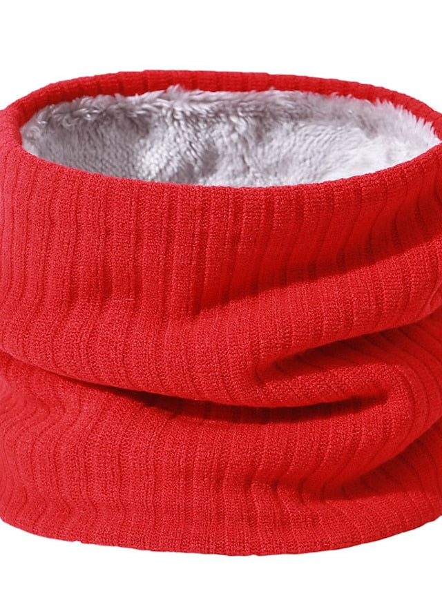 Women's Infinity Scarf Party Black Scarf Pure Color Red Khaki Fall Winter Unisex - LuckyFash™