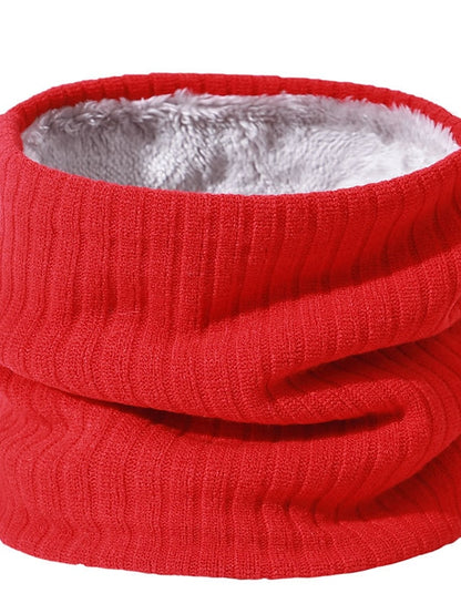 Women's Infinity Scarf Party Black Scarf Pure Color Red Khaki Fall Winter Unisex - LuckyFash™