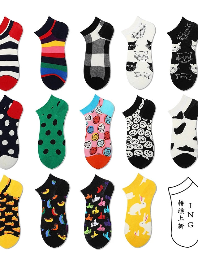 Women's Anckle Socks Low Cut Socks Office Work Daily Animal Dot Spandex Nylon Cotton Basic Casual Classic 1 Pair - LuckyFash™