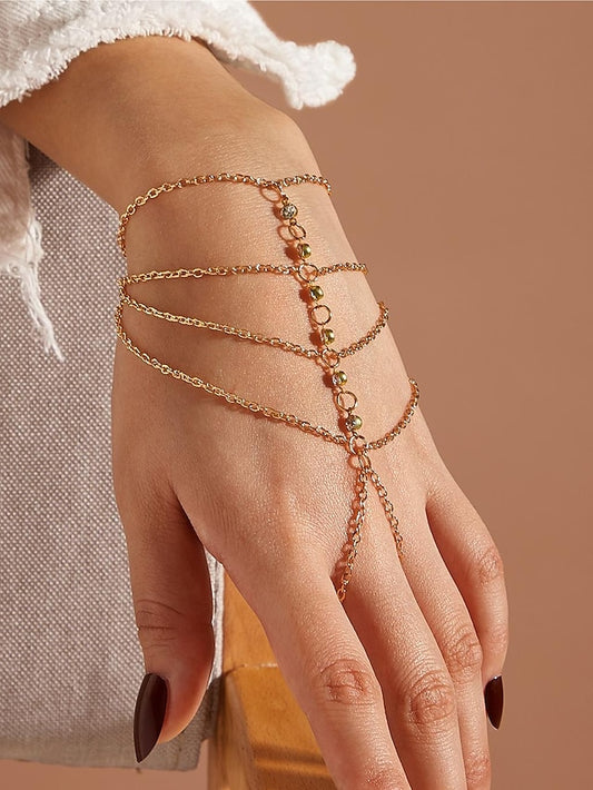 Women's Bracelet Layered Wedding Birthday Cute Personalized Luxury Elegant Alloy Bracelet Jewelry Gold For Formal Holiday Date Birthday Festival - LuckyFash™