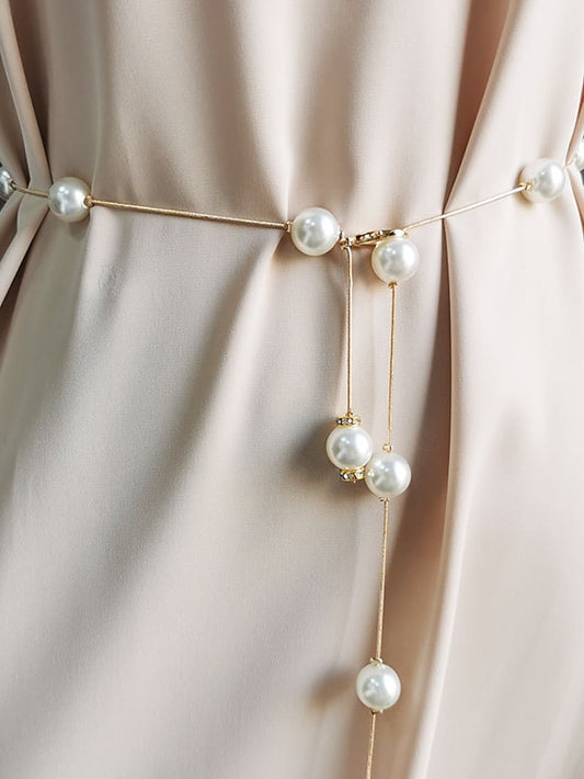 Women's Skinny Belt Metal Chain Metal Bucke Geometric Casual Party Daily Silver Gold - LuckyFash™