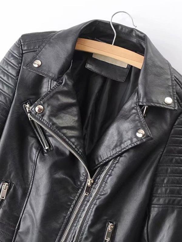 Katy Perry's Picks Faux Leather Biker Jacket - LuckyFash™