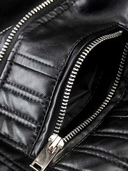 Katy Perry's Picks Faux Leather Biker Jacket - LuckyFash™