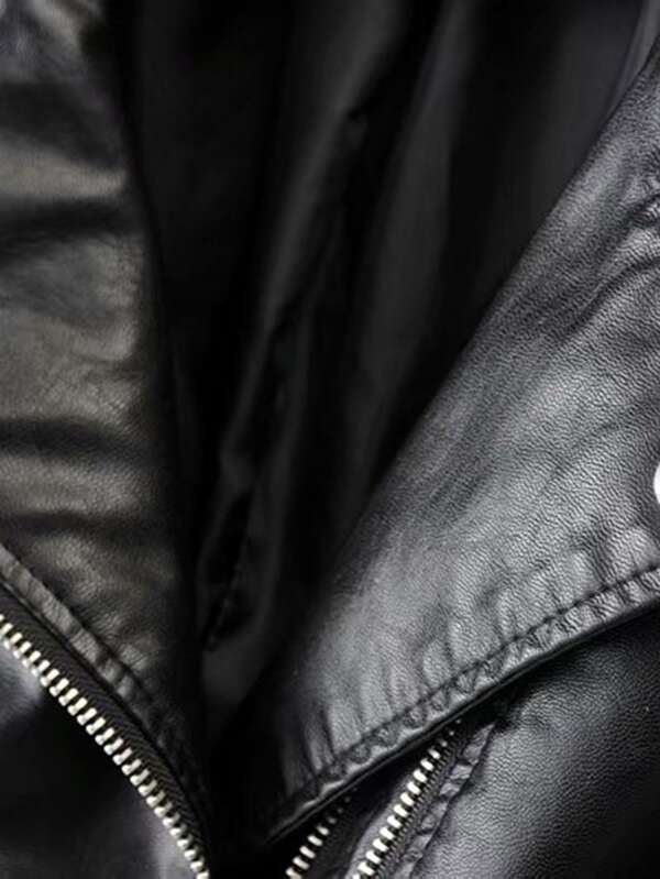 Katy Perry's Picks Faux Leather Biker Jacket - LuckyFash™