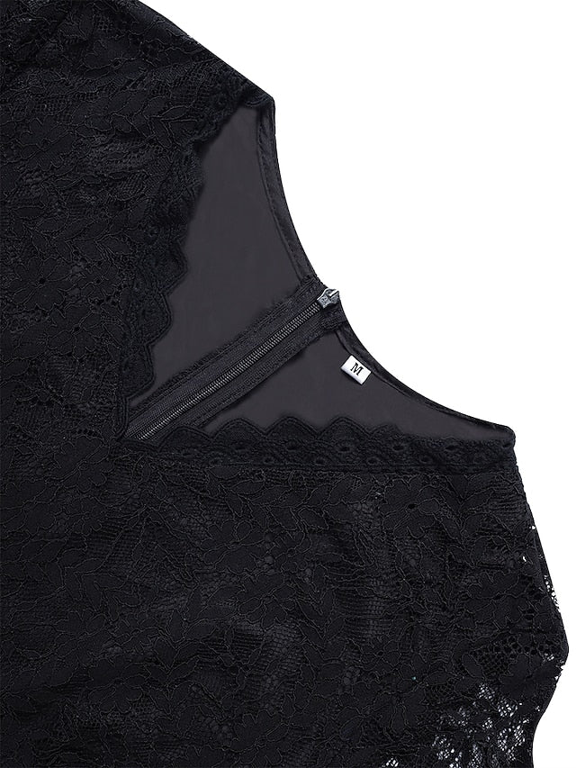 Womenâ€˜s Formal Party Dress Maxi long Dress Navy Blue 3/4 Length Sleeve Print Pure Color Ruched Lace Fall Winter V Neck Elegant Fashion Modern 2023 3XL - LuckyFash™