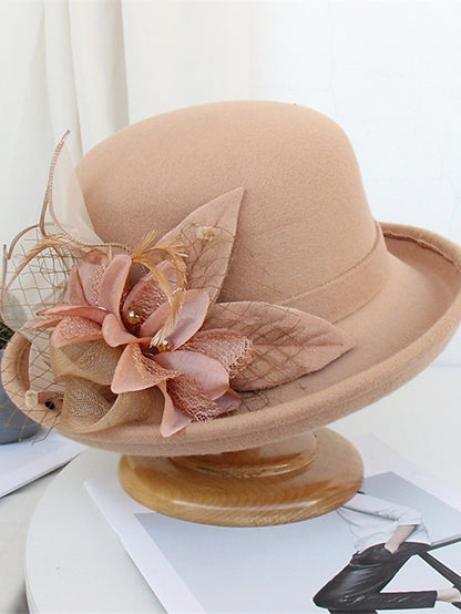 Women's Hat Bucket Hat Black Purple Yellow Party Outdoor Dailywear Floral Floral Portable Windproof Comfort - LuckyFash™