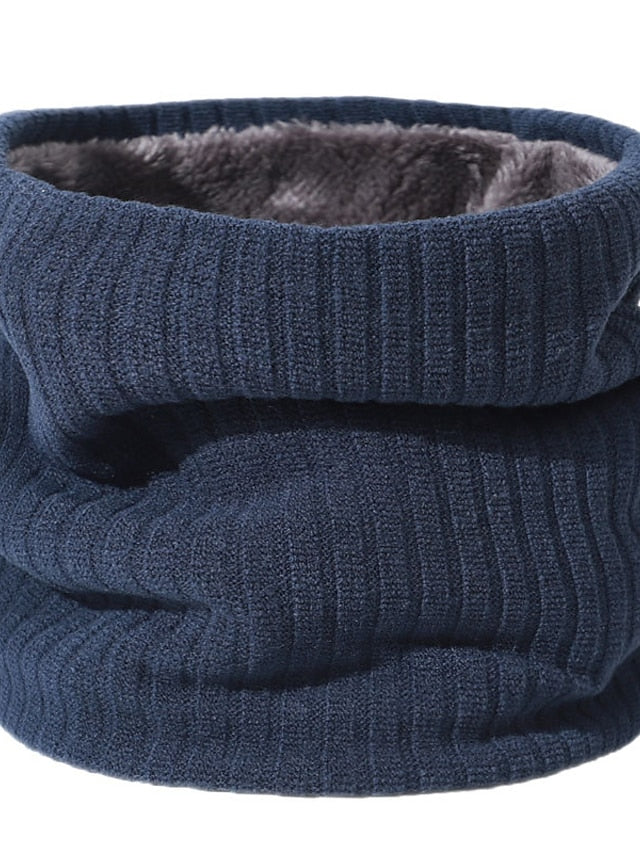 Women's Infinity Scarf Party Black Scarf Pure Color Red Khaki Fall Winter Unisex - LuckyFash™