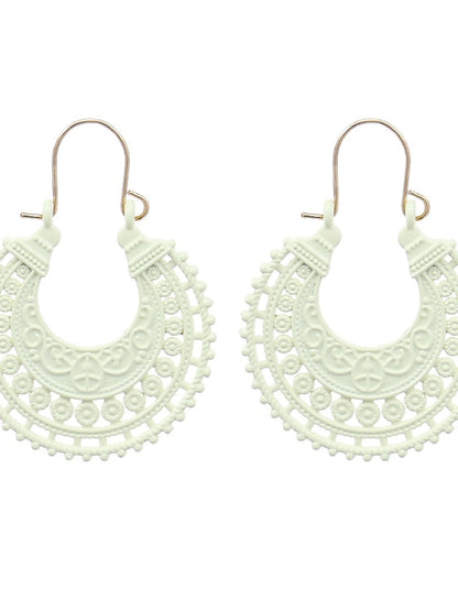 Women's Earrings Chic & Modern Party Moon Earring / Yellow / Red / Green / Fall / Winter - LuckyFash™