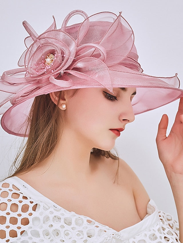 Women's Party Hat Party Wedding Street Flower Solid Color Wine Pink Hat Fall Winter Spring Summer - LuckyFash™