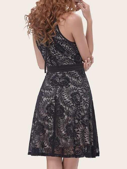 Keyhole Neck Lace Dress - LuckyFash™