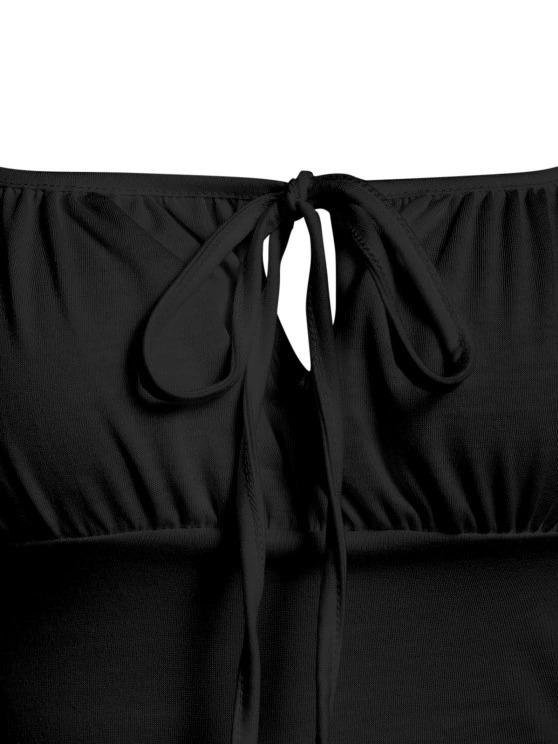 Keyhole Ruched Bust Crop T Shirt - LuckyFash™