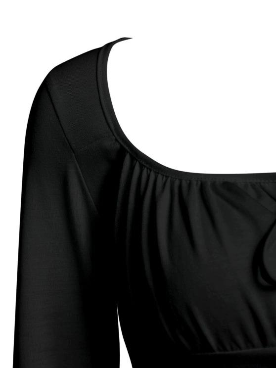 Keyhole Ruched Bust Crop T Shirt - LuckyFash™